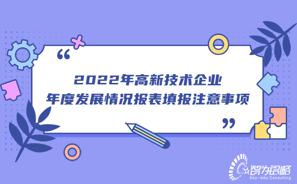 2022年高新技術企業年度發展情況報表填報注意事項