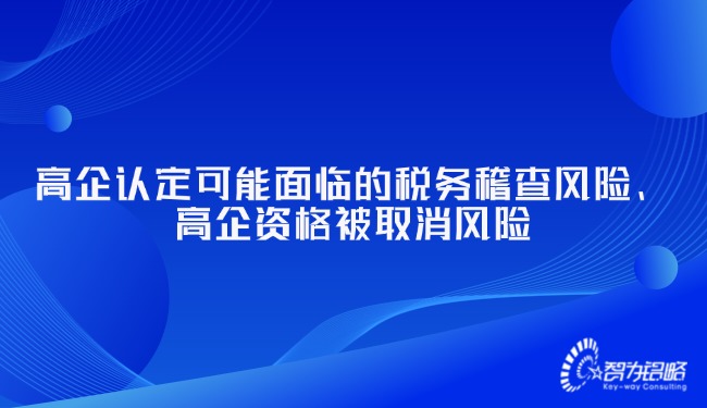 高企認定可能面臨的稅務稽查風險、高企資格被取消風險.jpg